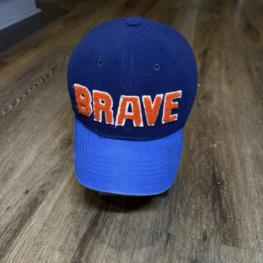 Brave‎ Think Smart Art Hat Baseball Cap Youth Kids Blue Orange Patch Trucker